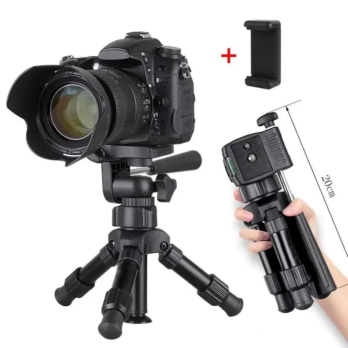 Portable photographie voyage Compact léger Smartphone Mini trépied support d'appareil photo avec tête pour appareil photo de téléphone Portable