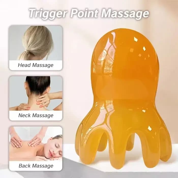 Tête de poulpe ergonomique en résine Gua Sha