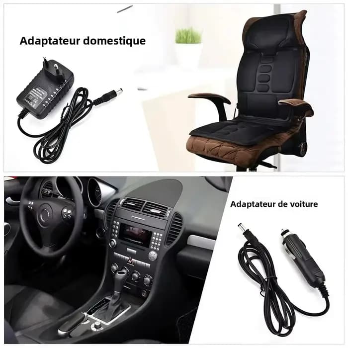 Coussin de massage vibrant pour voiture et maison – Soulagement de la fatigue pour le cou