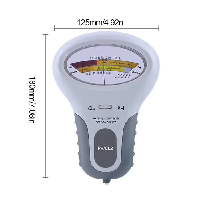 Testeur de chlore professionnel pour l'eau, mesureur de pH et de chlore CL2, moniteur d'eau avec sonde pour piscine et spa