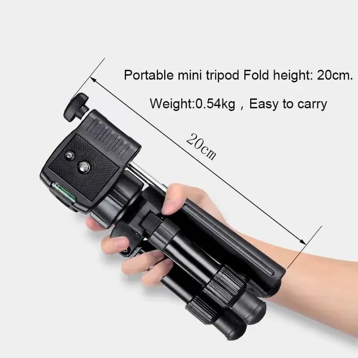 Portable photographie voyage Compact léger Smartphone Mini trépied support d'appareil photo avec tête pour appareil photo de téléphone Portable