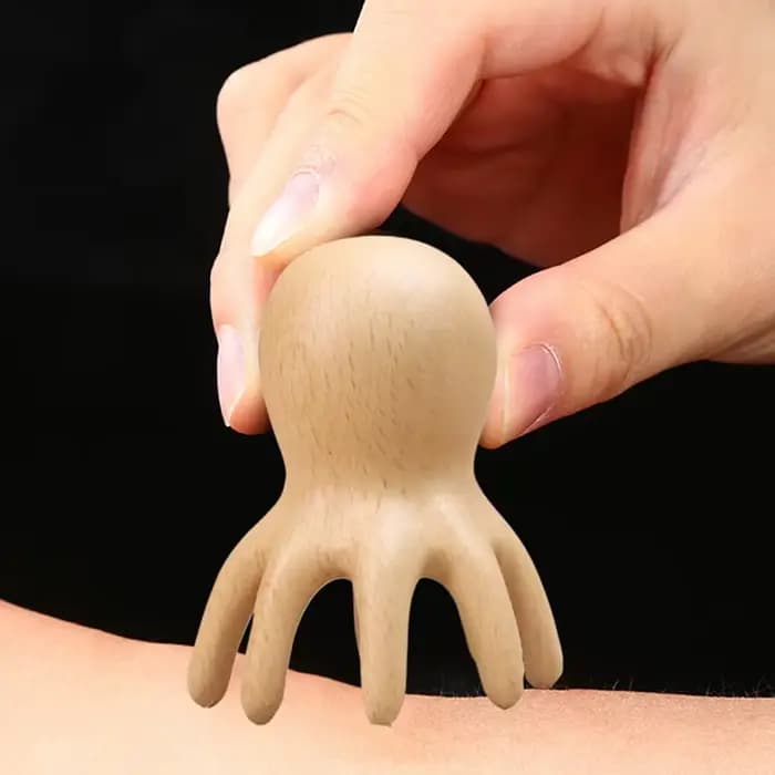 Peigne de Massage poulpe en bois de santal