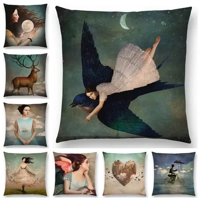 Nouvelle dame élégante belle fille Shakespeare joue fantaisie peinture coeur gratuit souhait mer housse de coussin canapé jeter taie d'oreiller