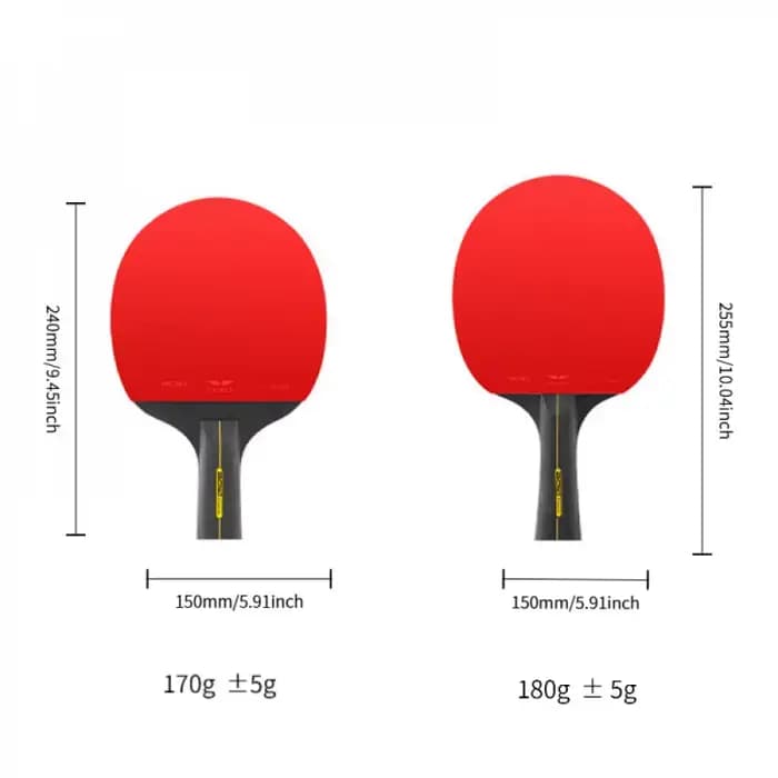 Raquette de tennis de table 5/6 étoiles, caoutchouc professionnel de ping-pong, haute élasticité, bois pur à 7 couches, adaptée à l'entraînement et à la compétition