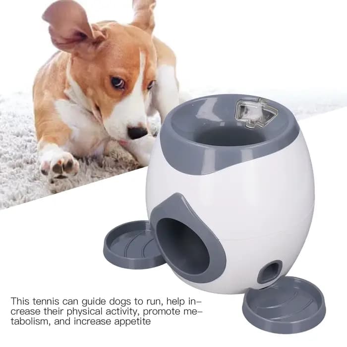 Jouets d'Alimentation de Balles de Tennis pour Chien, Machine avec 2 Balles pour Entraînement