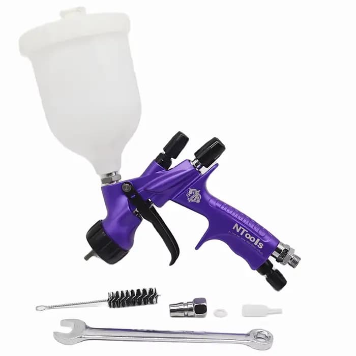 Pistolet de peinture HVLP à gravité, 1,3 mm, avec réservoir de peinture de 600 cc, pour la peinture automobile, la réparation, l'aérographe, outils pneumatiques