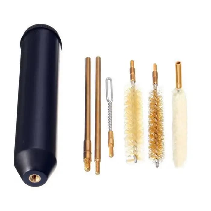 Kit de nettoyage de pistolet noir, 7 pièces, 9 mm, tige de pistolet à main, brosse, outils de nettoyage de pistolet 22/45/357/9mm