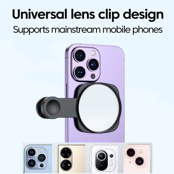 Kit de clips pour miroir Selfie, objectif de caméra pour Smartphone, pour IPhone, Samsung, Streaming en direct, Photo, vidéo, accessoires Vlog