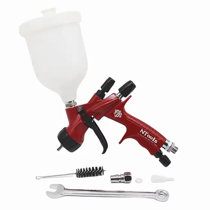 Pistolet de peinture HVLP à gravité, 1,3 mm, avec réservoir de peinture de 600 cc, pour la peinture automobile, la réparation, l'aérographe, outils pneumatiques