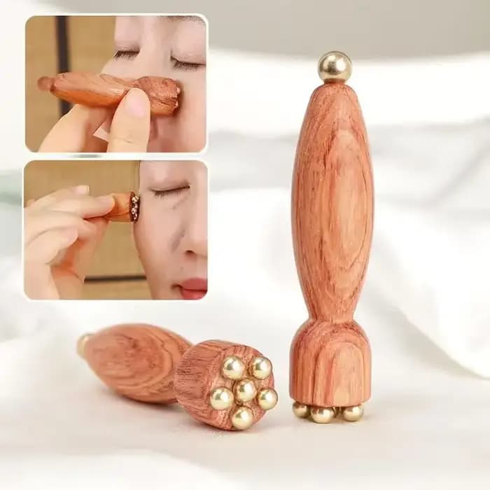Bâton de massage des yeux en laiton Lotus