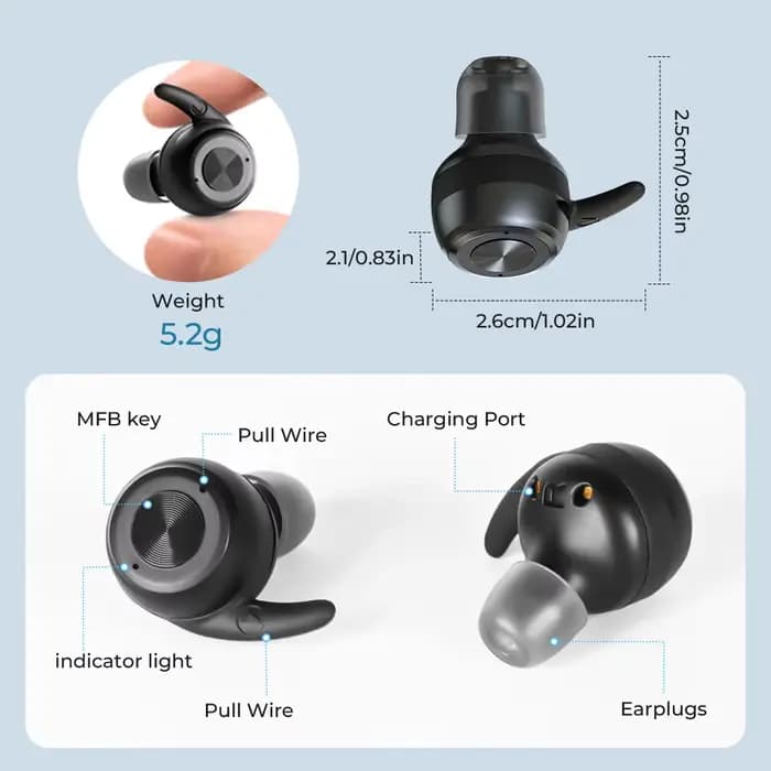 Aide auditive appareil auditif Rechargeable apparence sportive puces numériques ITE oreille aides auditives pour les personnes âgées Audifonos son