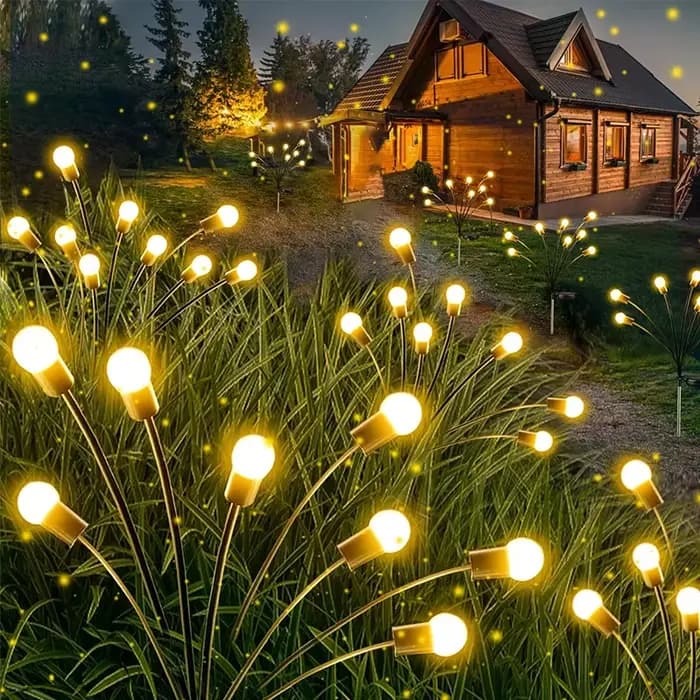 Lampes de jardin-nouvelles lumières lucioles à énergie solaire améliorées lumières de jardin Vibran étanches extérieures pour la décoration