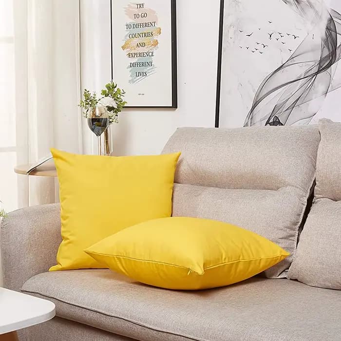 Juste de coussin en lin pour canapé, taie d'oreiller, salon, extérieur, décoration d'intérieur, 45x45cm