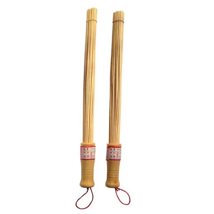 1 bâton de massage portable en bambou pour fitness et relaxation