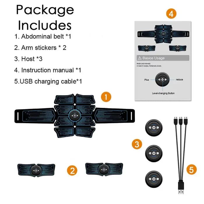 Eletroestimulador EMS stimulateur musculaire Abdominal masseur électrique électrostimulation entraîneur de hanche équipement de Fitness de gymnastique à domicile