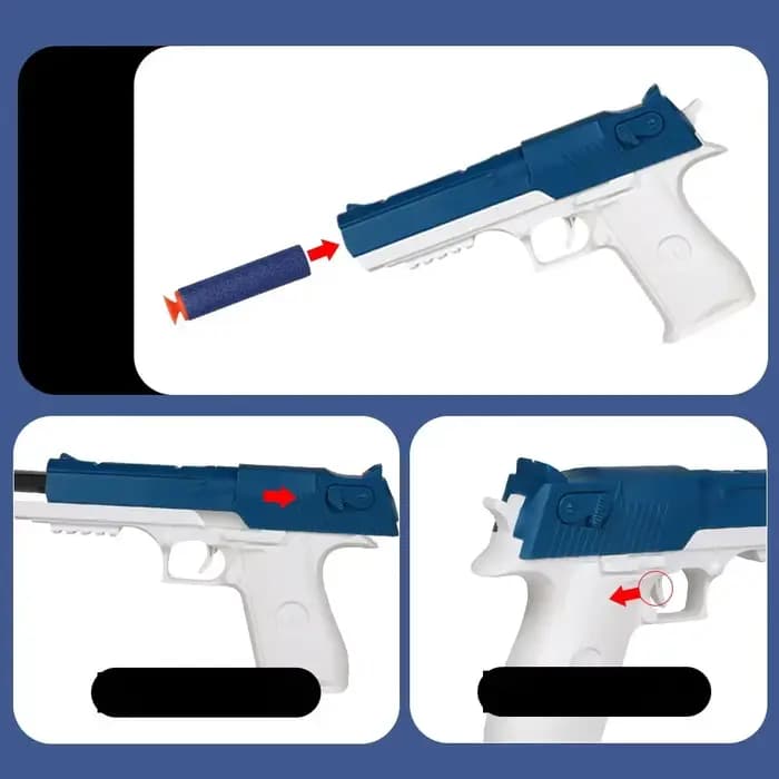 Pistolet jouet pour enfants, pistolet à fléchettes en mousse, lanceur de modèle de tir pour garçons et filles, pistolet manuel, jeux de plein air