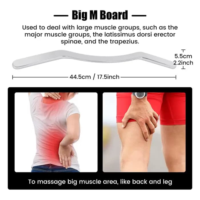 Outil de Massage de grattage Gua Sha en acier inoxydable