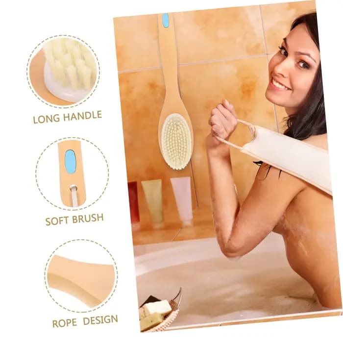 Peau sèche bois corps brosse Exfoliation poils naturels dos