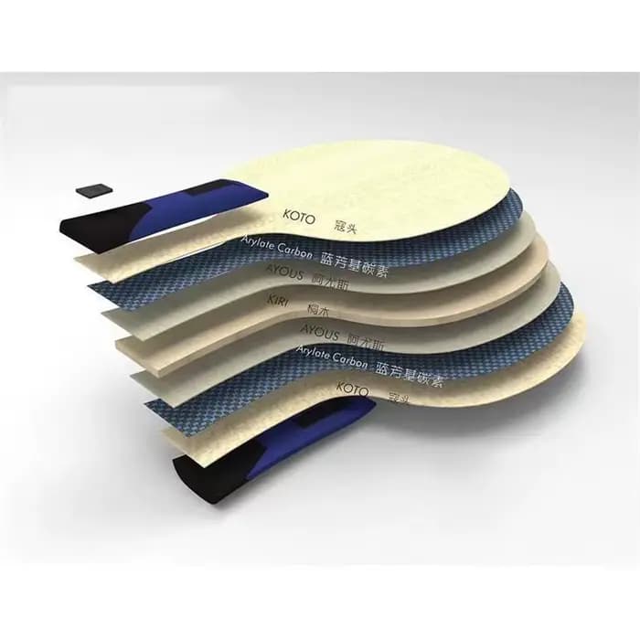 Raquette de tennis de table de haute qualité, matériel de bricolage, 5 bois, 2 fibres ALC, VIS, 1 ensemble