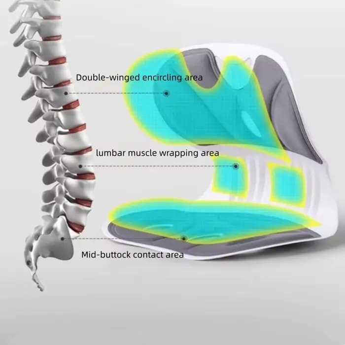 Coussin de siège ergonomique orthopédique pour le soutien lombaire