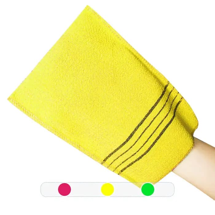 Serviette de Bain Exfoliante Coréenne Extra Large Épaisse à Grain Grossier Simple Couche Double Face Super Absorbante 5 Pièces