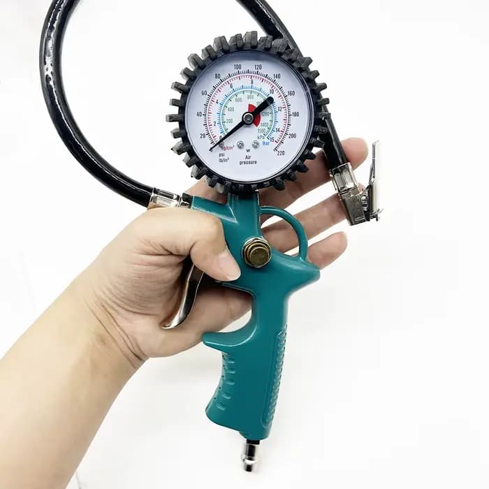 Pistolet de gonflage de pneus pneumatique pour voiture et moto, manomètre de mesure de la pression des pneus, outil de gonflage et dégonflage, interface EU US JP