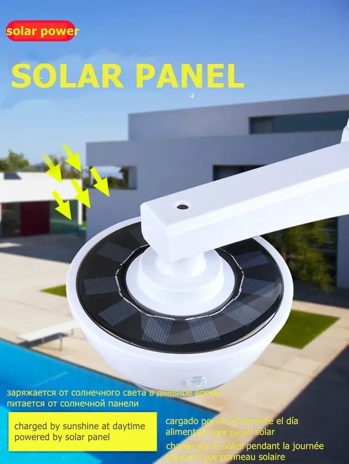 DUNIpermission-Fausse caméra de sécurité extérieure intelligente, alimentée par batterie solaire, détection de mouvement humain, lumière clignotante, CCTV, maison