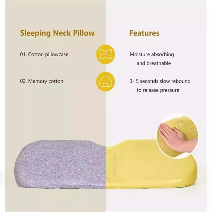 Oreiller cervical ergonomique en mousse à mémoire de forme