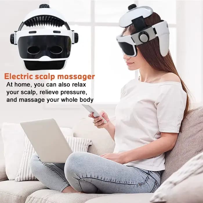 Casque de Massage électrique à pression d'air