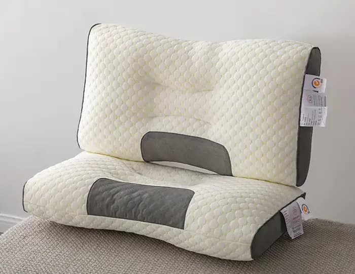 Nouveau Oreiller orthopédique cervical en Fiber de soja-oreiller de SPA de Massage pour la Protection du sommeil et du cou de la maison
