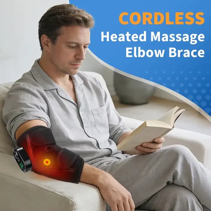 Attelle de massage chauffante sans fil pour coude