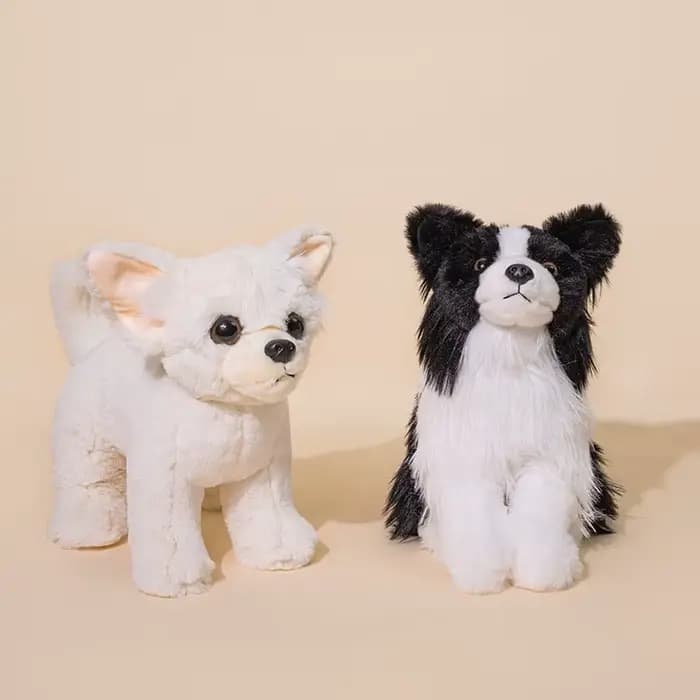 Peluche chien bouledogue français, Border Collie, Chihuahua, 22cm, mignon, Kawaii, joli cadeau d'anniversaire pour enfants, 1 pièce