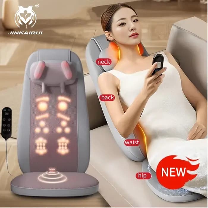 Shiatsu masseur complet du corps avec coussin de chaise de Massage thermique pétrissage pour le cou dos épaule