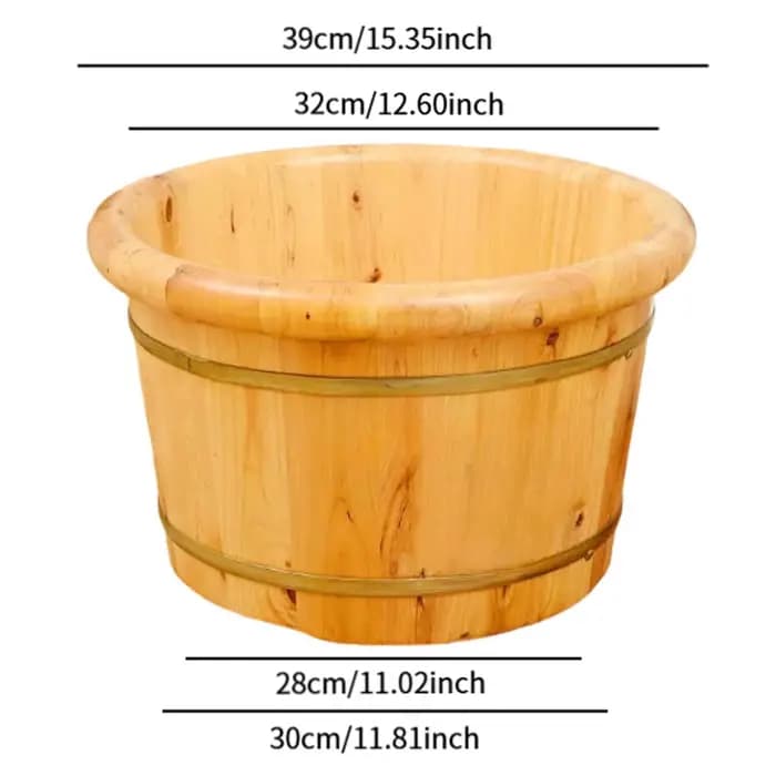 Baignoire de pieds en bois avec Massage