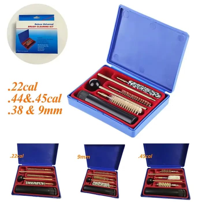 .22cal.44cal.45cal.38cal.357cal 9mm Kits d'outils de nettoyage de pistolet Kit de nettoyage de pistolet à fusil pour l'entretien des armes à feu de chasse