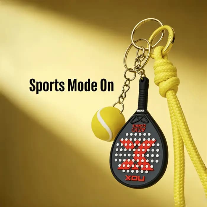 Porte-clés Nox, combinaison mignonne raquette de tennis, décoration suspendue sportive et originale, accessoire essentiel de padel pour les passionnés de sport