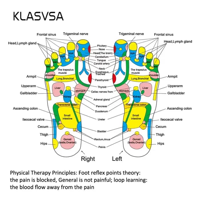 KLASVSA Réflexologie Marche Pierre de massage de Pied Jambe Douleur Soulager Relief