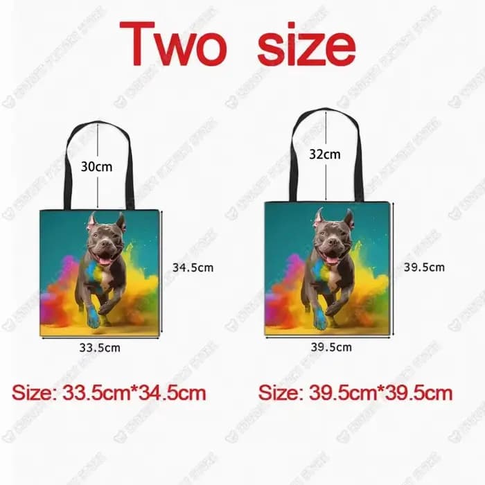 Sac fourre-tout pour bouledogue français américain Bully Dog, sac à main Kawaii, fourre-tout Pitbull Terrier, grande capacité, sacs à soupe initiés, sacs à provisions