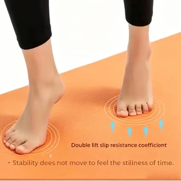 Tapis de yoga et de Pilates, épais, antidérapant, coussin de yoga, tapis d'exercice de fitness pour femmes, idéal pour la maison et la salle de sport