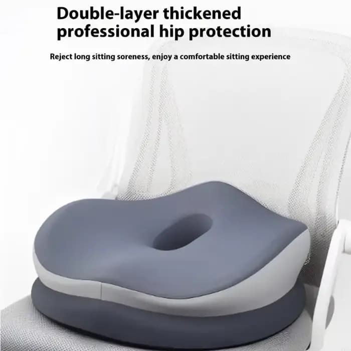 Coussin siège orthopédique avec Double couche mousse à mémoire forme motifs creux pour chaise bureau