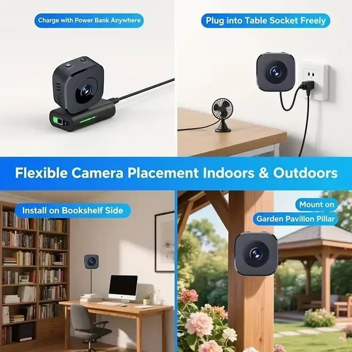 Nouvelle mini caméra de sécurité Pro 4K FullHD WiFi, surveillance avec audio bidirectionnel, détection de mouvement, vision nocturne infrarouge, caméra de sécurité