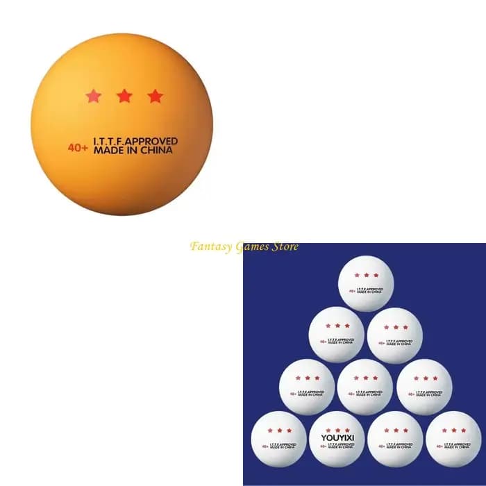 10 PCS Pingpong Balls 3 étoiles Balles tennis table pour l'entraînement, compétition