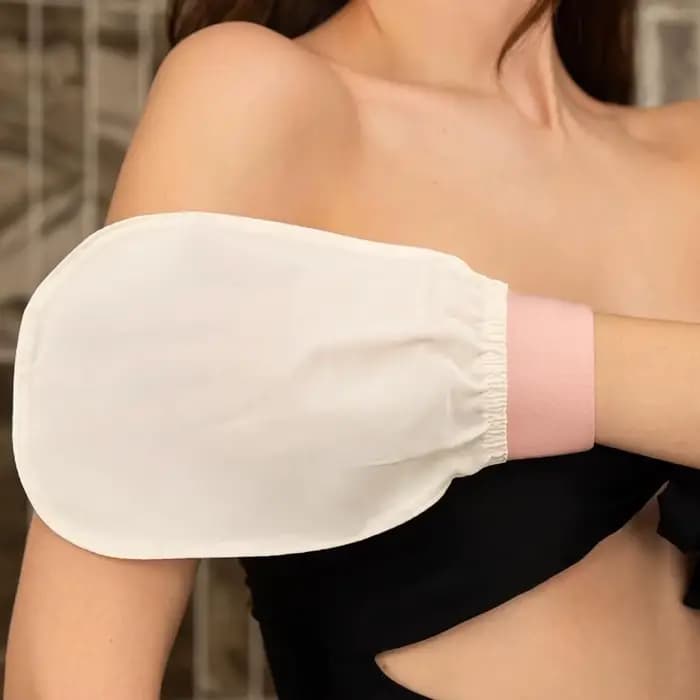 Gant 100% soie pour peeling de peau turque fabriqué à la main