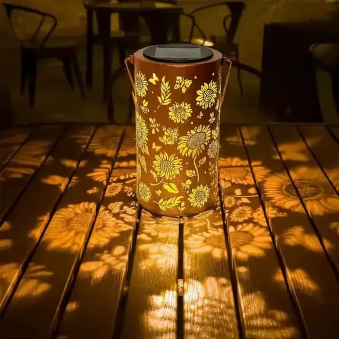 Lanterne solaire de jardin à LED colorée en forme de tournesol, lumière d'ombre, étanche, pour patio, pelouse, jardin, allée