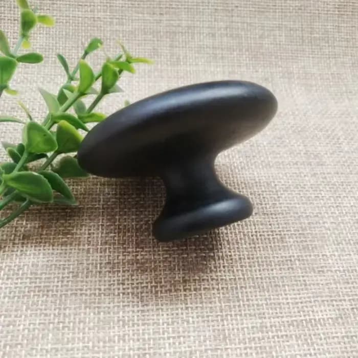 1 pierre brute noire huile de Massage en forme de champignon Spa