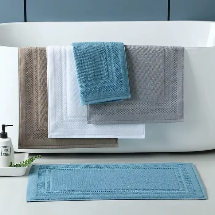Inyahome tapis de bain de luxe serviette de sol 100% coton absorbant hôtel SPA