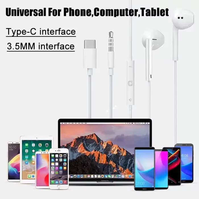Écouteurs câblés originaux dans l'oreille pour Apple iPad iPhone 17 11 12 13 14 15 16 Pro Max TypeC Casques Ordinateurs portables Tablette 3,5 mm