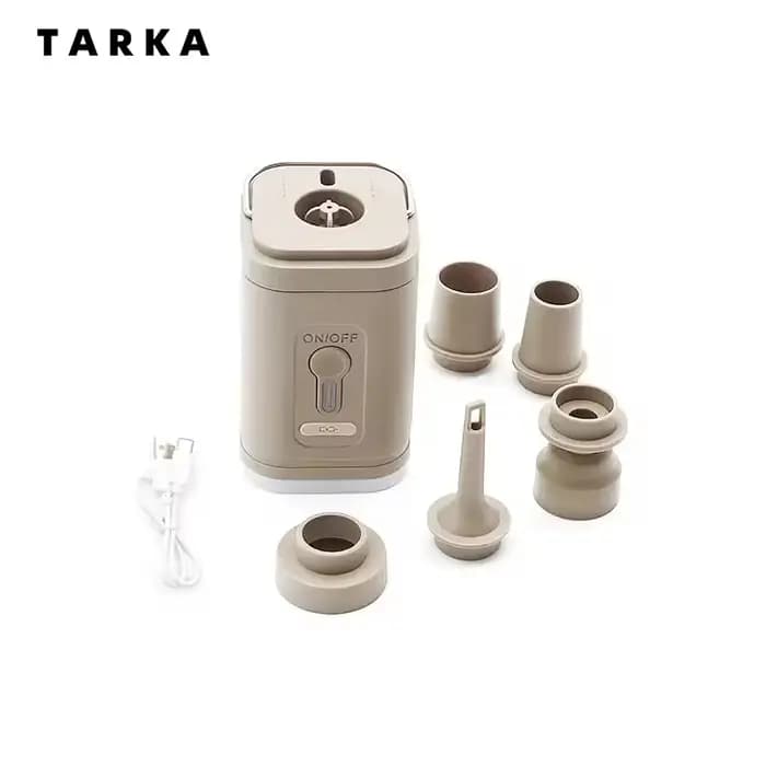 Pompe à air pour camping en plein air avec fonction d'éclairage intégrée, portable et multifonctionnelle pour matelas de couchage gonflable