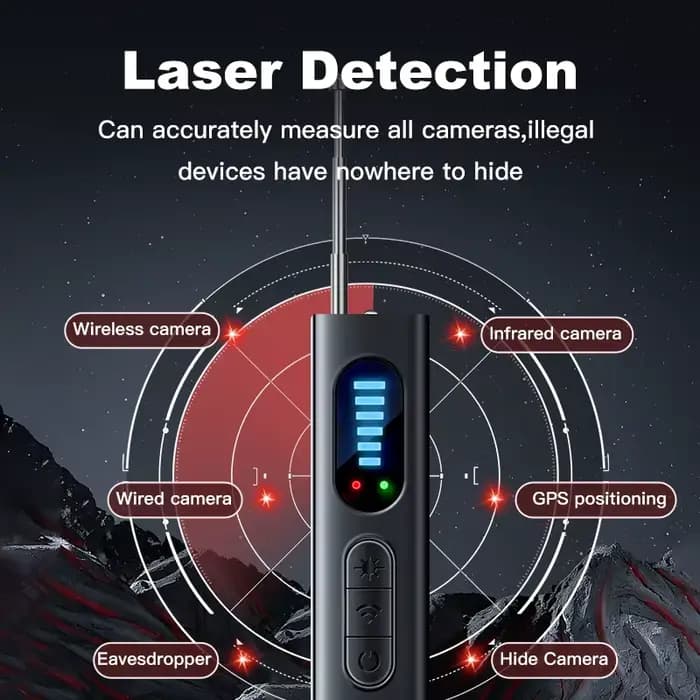 Détecteur de caméra cachée Anti-espion, traceur GPS de voiture, dispositif d'écoute, Bug RF sans fil, Scanner de tous les signaux, Gadget de Protection de sécurité