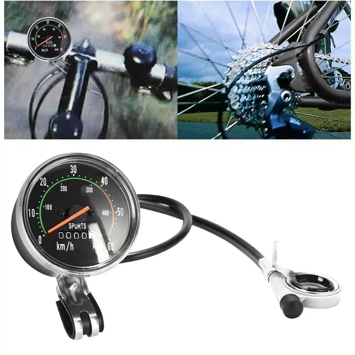 Compteur de vitesse de vélo de style vintage, machine mécanique analogique, odomcirculation avec matériel général pour vélos